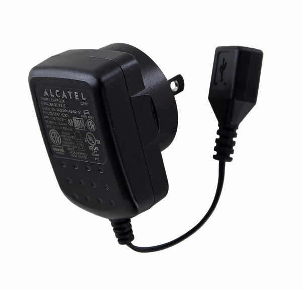 Alcatel (WUS550mA5V00 - 01) Travel Charge Adapter for USB Devices 2 inch- Black - Alcatel - Simple Cell Shop, Free shipping from Maryland!