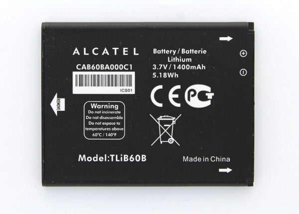 Alcatel 5020T 1400 mAh Battery - TLIB60B OEM - Alcatel - Simple Cell Shop, Free shipping from Maryland!