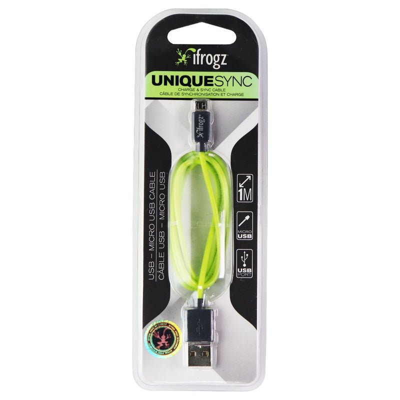 iFrogz UniqueSync 3.3-ft (Micro-USB) to USB Data Cable - Lime/Gray - iFrogz - Simple Cell Shop, Free shipping from Maryland!