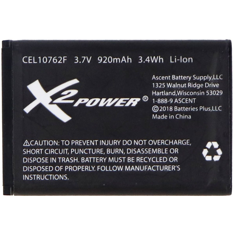 X2 Power Rechargeable 3.7V 920mAh Battery - Black (CEL10762F) - X2 Power - Simple Cell Shop, Free shipping from Maryland!