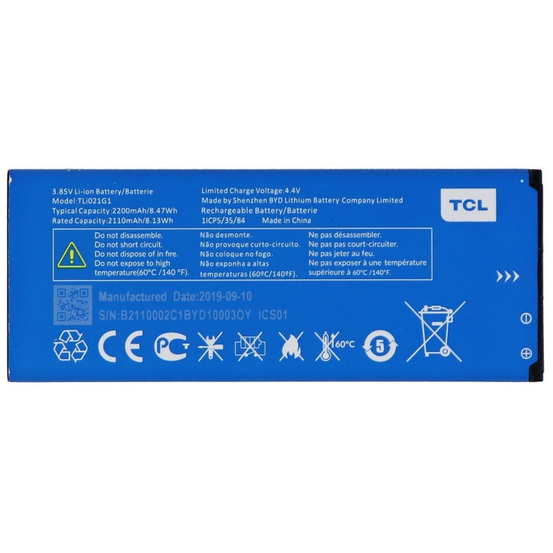 TCL Replacement Battery TLi021G1 2200mAh 3.85V for TCL Alcatel - TCL - Simple Cell Shop, Free shipping from Maryland!
