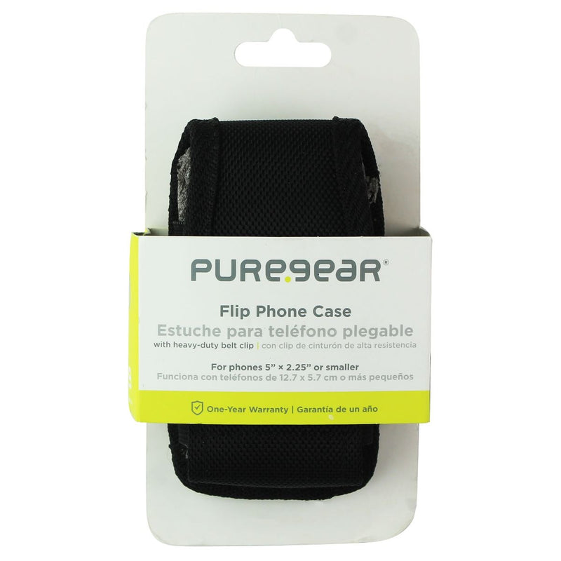 PureGear Flip Phone Clip Pouch Case for Alcatel Flip 4 - Black
