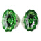 SHINY HANDLES Door Knob Set - Emerald Green / Silver - SHINY HANDLES - Simple Cell Shop, Free shipping from Maryland!