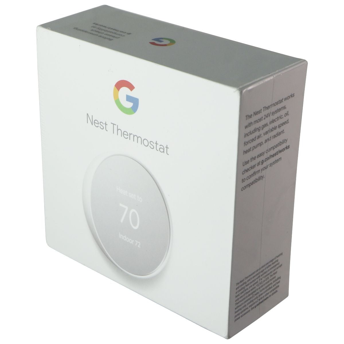 Google Nest Thermostat - Programmable Smart Thermostat for Home - Snow