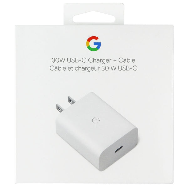 Google 30W Fast Charge USB-C Charger and Cable - White (G9BR1) - Google - Simple Cell Shop, Free shipping from Maryland!