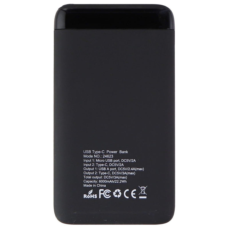 mWorks! mPOWER! 6,000mAh Portable USB and USB-C Power Bank - Black - mWorks! - Simple Cell Shop, Free shipping from Maryland!