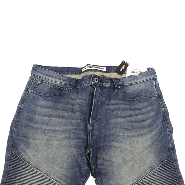 Express Jeans Mens Rocco Slim Fit Skinny Leg / Stretch (W36 x L30) - Demin Blue - Express - Simple Cell Shop, Free shipping from Maryland!