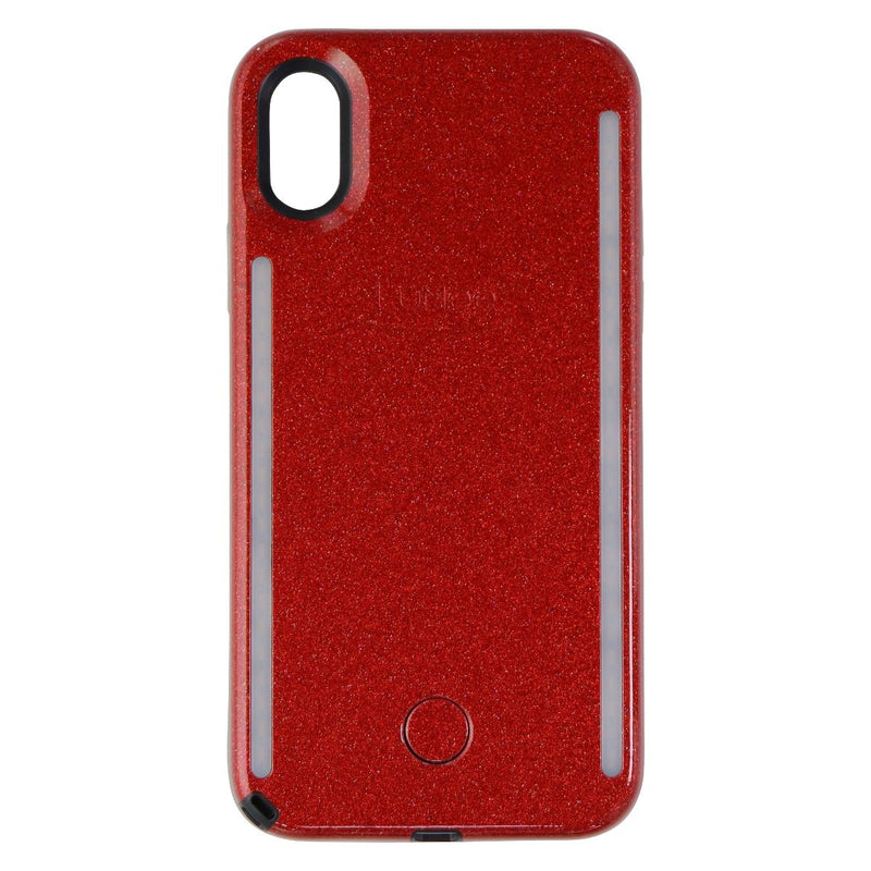 LuMee Duo Series LED Selfie Case for iPhone Xs & iPhone X - Red Glitter - LuMee - Simple Cell Shop, Free shipping from Maryland!