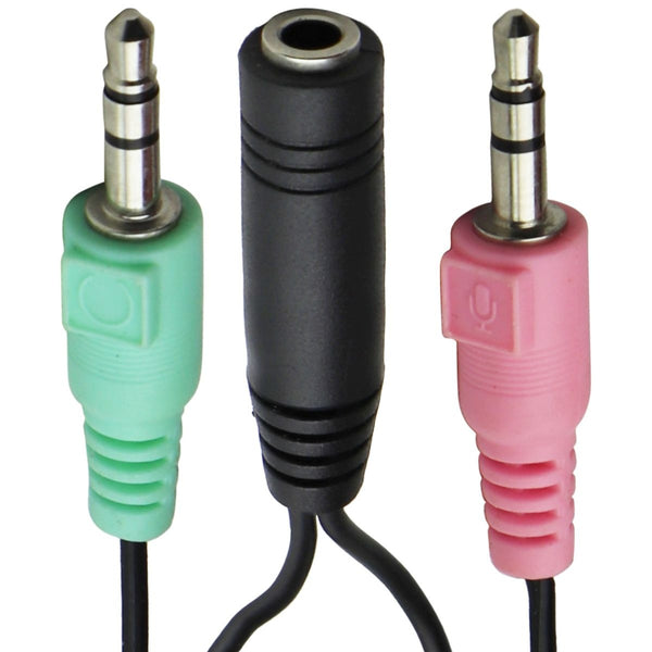 PC Audio Breakout (Speaker and Microphone) Cable for Headsets - Black/Pink/Green - Unbranded - Simple Cell Shop, Free shipping from Maryland!