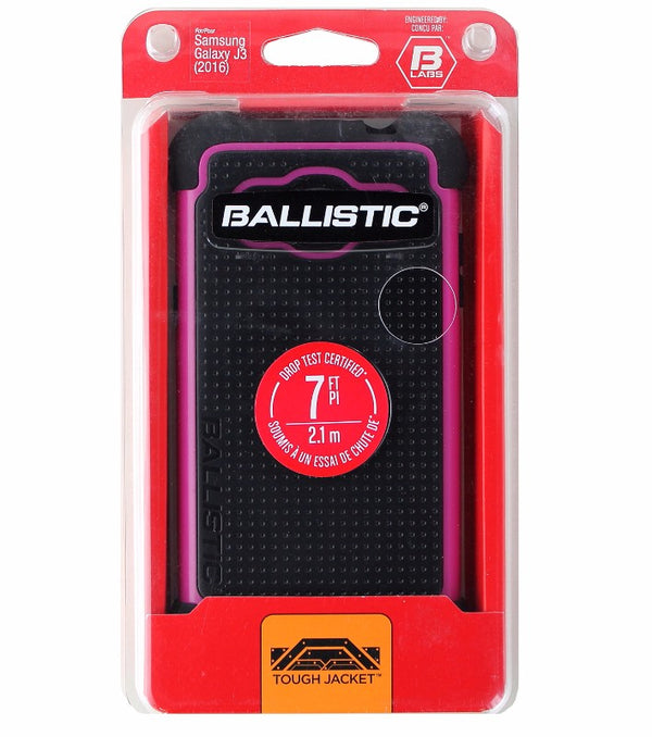 Ballistic Tough Jacket Series Dual Layer Case Cover for Galaxy J3 - Black / Pink - Ballistic - Simple Cell Shop, Free shipping from Maryland!