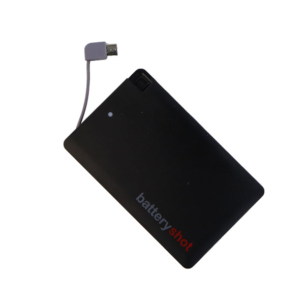 BatteryShot Power Bank Portable External Battery Charger 2500mAh - Black - BatteryShot - Simple Cell Shop, Free shipping from Maryland!