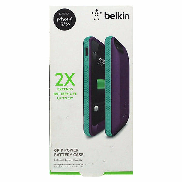 Belkin Grip Power Battery Case for Apple iPhone 5s/5/5 SE (1st) Purple/Turquoise - Belkin - Simple Cell Shop, Free shipping from Maryland!