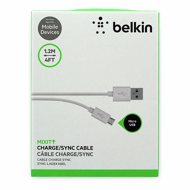 Belkin (F2CU012bt04 - WHT) 4Ft Charge/Sync Cable for Micro USB Devices - White - Belkin - Simple Cell Shop, Free shipping from Maryland!