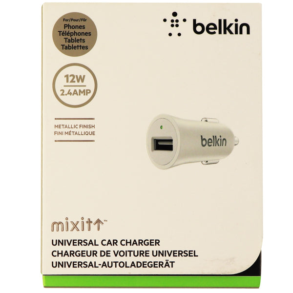 Belkin Mixit Series Universal 12 Watt - 2.4 Amp Single USB Car Charger - White - Belkin - Simple Cell Shop, Free shipping from Maryland!