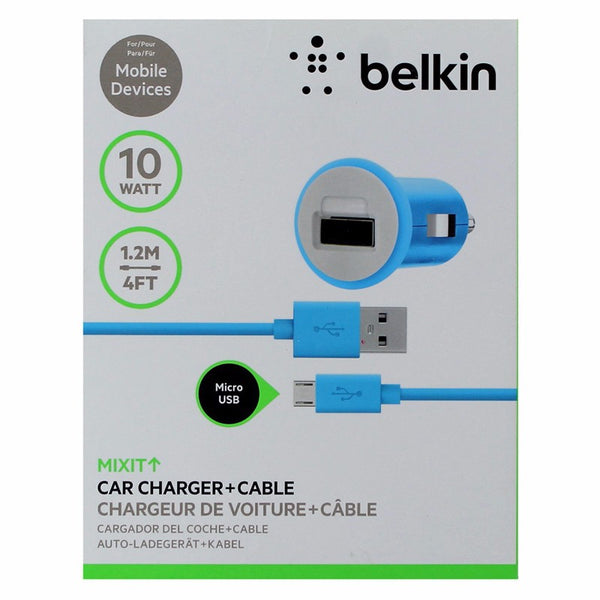Belkin MiXiT Series 2.1A Car Charging Adapter with 4Ft Micro USB Cable - Blue - Belkin - Simple Cell Shop, Free shipping from Maryland!