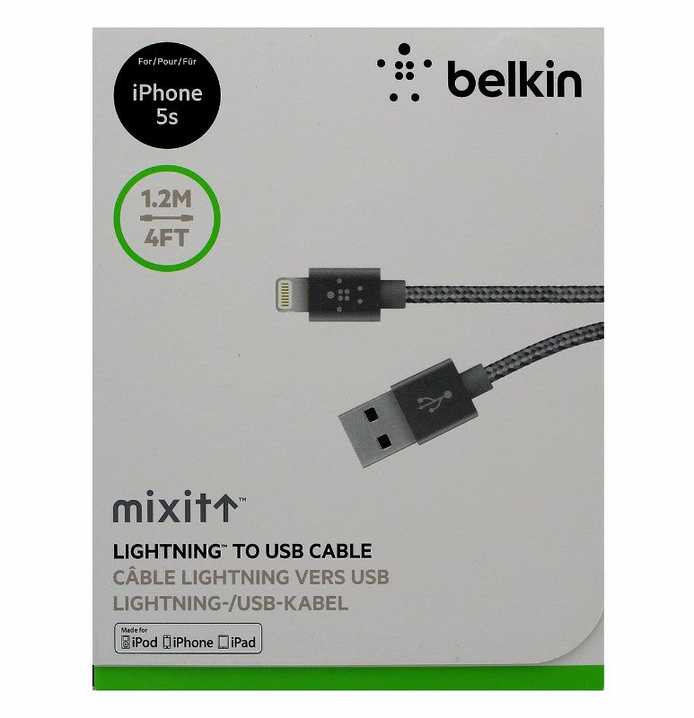 Belkin (F8J144bt04-GRY) 4-Ft Sync & Charge Cable for iPhones - Gray - Belkin - Simple Cell Shop, Free shipping from Maryland!