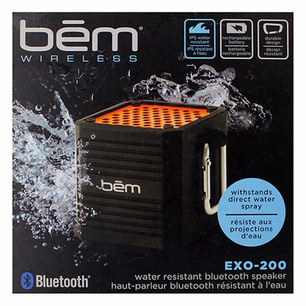 Bem Water Resistant Wireless Bluetooth Speaker Cube EXO-200 - Black / Orange - Bem Wireless - Simple Cell Shop, Free shipping from Maryland!