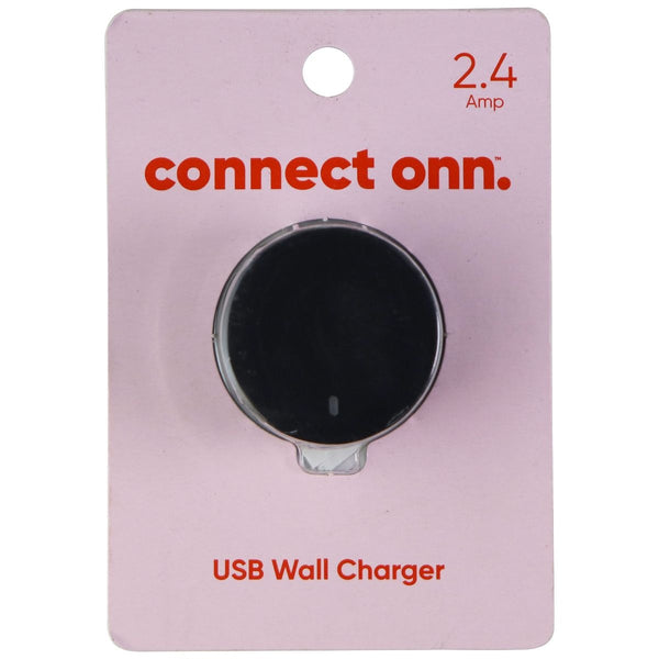 Connect Onn (2.4-Amp) Single USB Wall Charger for Phones & More - Black - Connect Onn - Simple Cell Shop, Free shipping from Maryland!