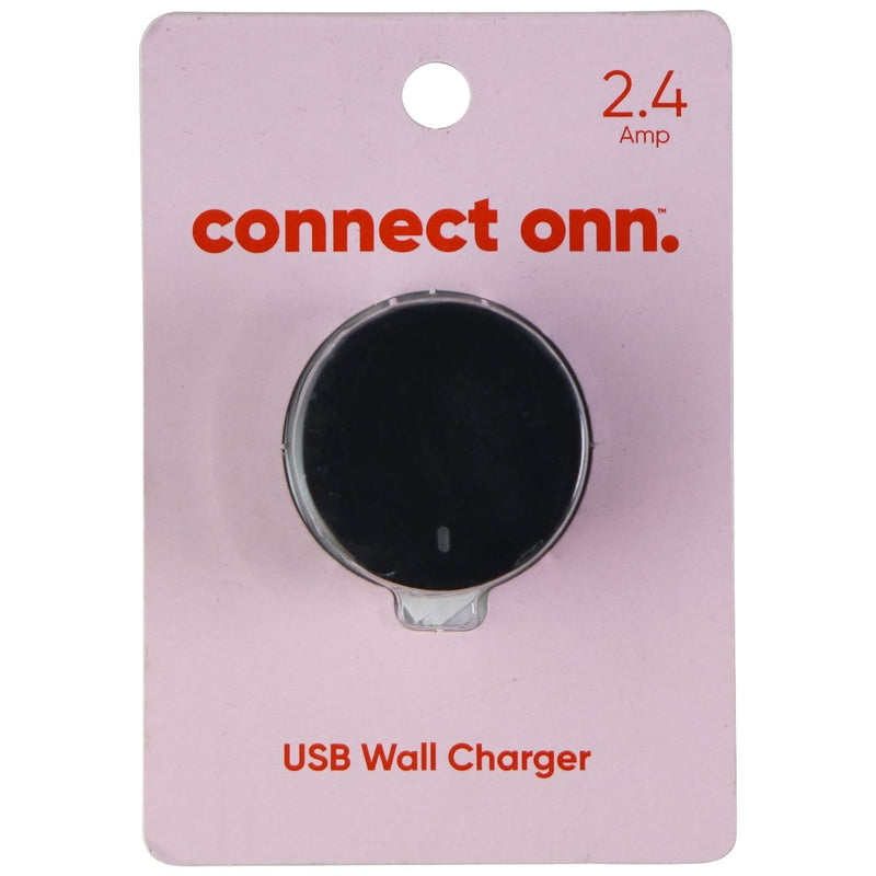 Connect Onn (2.4-Amp) Single USB Wall Charger for Phones & More - Black - Connect Onn - Simple Cell Shop, Free shipping from Maryland!