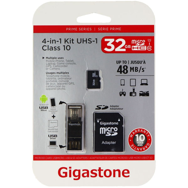 Gigastone Prime Series microSD Card 4-in-1 Kit - (32GB / 48MB/s) - Gigastone - Simple Cell Shop, Free shipping from Maryland!