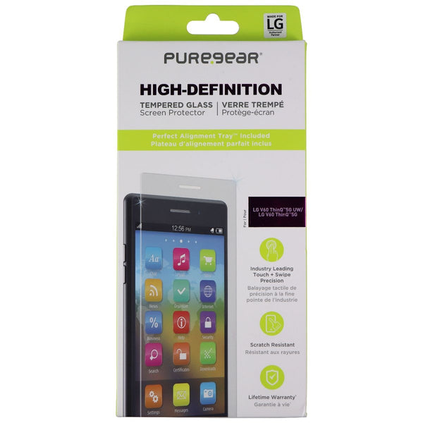 PureGear High-Definition Tempered Glass for LG V60 ThinQ 5G / 5G UW - Clear - PureGear - Simple Cell Shop, Free shipping from Maryland!