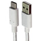 Alcatel (3.3-Ft) 1m SuperSpeed SS USB to USB-C Charge/Sync Braided Cable - White