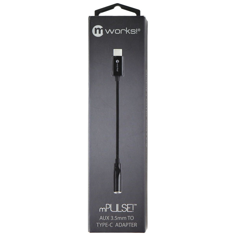 mWorks! mPULSE! Aux 3.5mm to Type-C Audio Adapter - Black - mWorks! - Simple Cell Shop, Free shipping from Maryland!