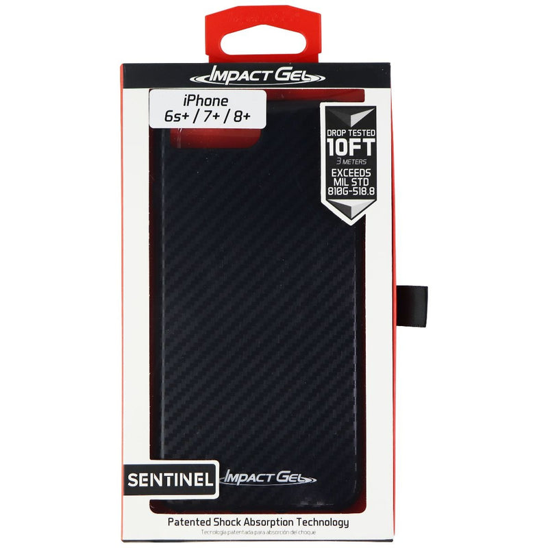 Impact Gel Sentinel Case for Apple iPhone 8 Plus/7 Plus/6s Plus - Black Carbon - Impact Gel - Simple Cell Shop, Free shipping from Maryland!