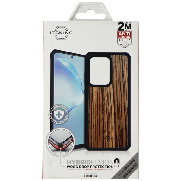 ITSKINS Hybrid Fusion Series Case for Samsung Galaxy S20 Ultra 5G - Wood/Black - ITSKINS - Simple Cell Shop, Free shipping from Maryland!