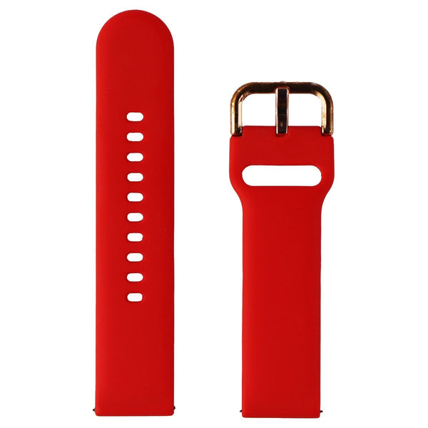 Universal 20mm Adjustable Silicone Band for Watches/Trackers - Red/Gold (S) - Unbranded - Simple Cell Shop, Free shipping from Maryland!