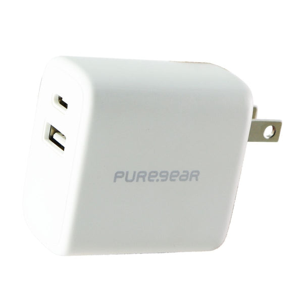 PUREGEAR LightSpeed 30W Dual Port USB-A & USB-C PD Wall Charger - White - PureGear - Simple Cell Shop, Free shipping from Maryland!
