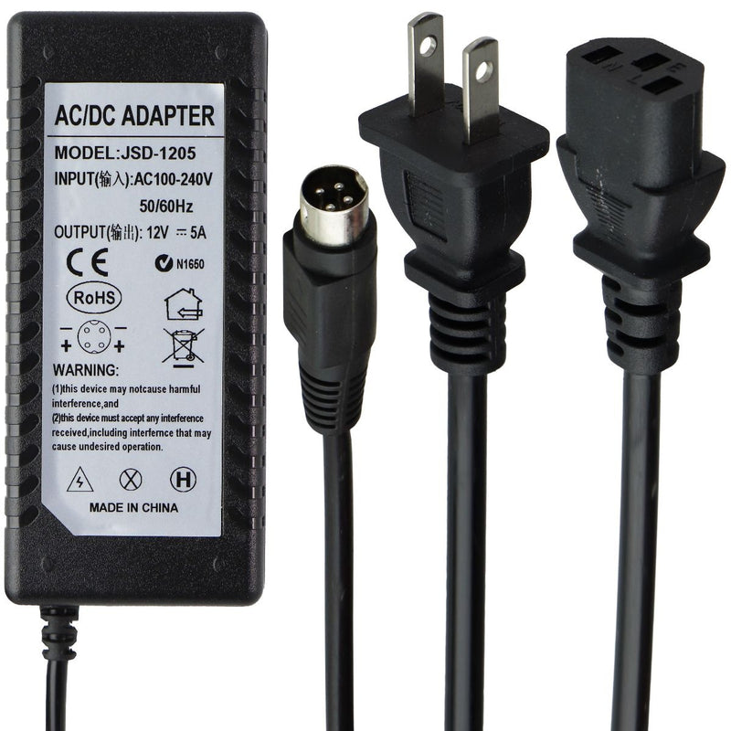 (12-V/5-Amp) AC/DC Adapter Power Supply - Black (JSD-1205) - Unbranded - Simple Cell Shop, Free shipping from Maryland!