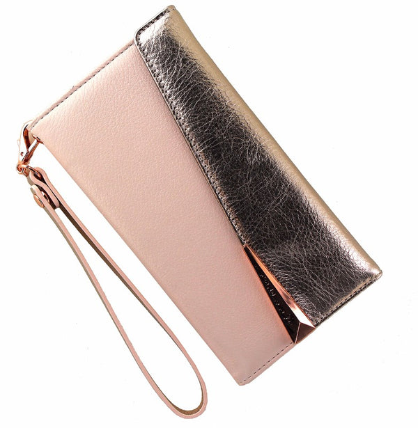 Case-Mate Leather Folio Wristlet Case Cover for iPhone 7 6s 6 - Pink Rose Gold - Case-Mate - Simple Cell Shop, Free shipping from Maryland!