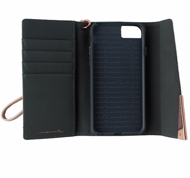 Case-Mate Leather Folio Wristlet Case Cover for iPhone 7 6s 6 - Pink Rose Gold - Case-Mate - Simple Cell Shop, Free shipping from Maryland!