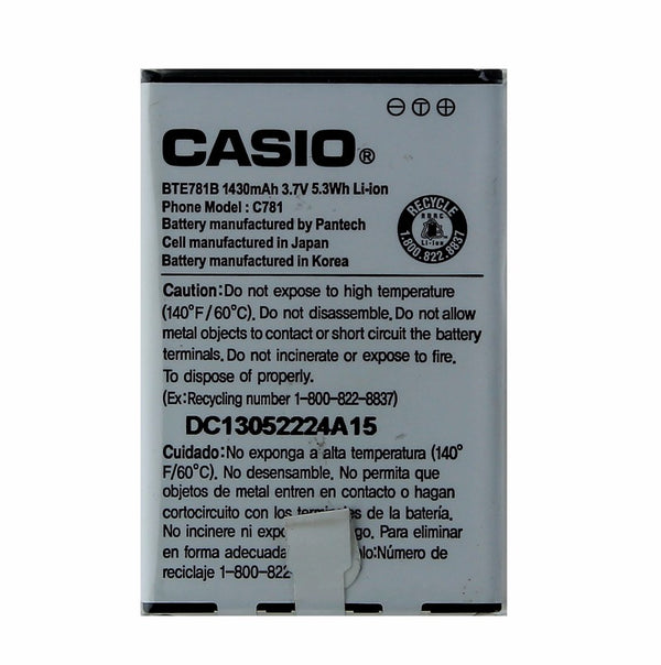 BTE781B OEM Extended Battery for Casio G&#39;zOne Ravine 2 C781 - Casio - Simple Cell Shop, Free shipping from Maryland!