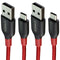Anker (2 Pack) 6-Ft PowerLine+ USB-C to USB-A Braided Cables - Red/Black - Anker - Simple Cell Shop, Free shipping from Maryland!