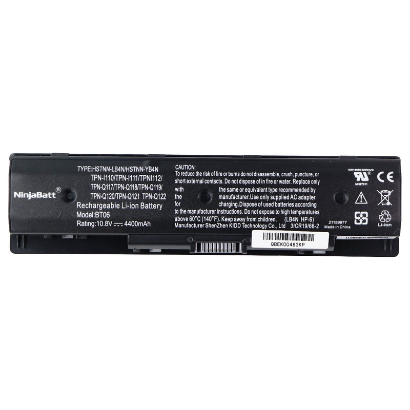 NinjaBatt Replacement Battery For HP Pavillion Notebook P106 (4400mAh/10.8V) - NINJABATT - Simple Cell Shop, Free shipping from Maryland!
