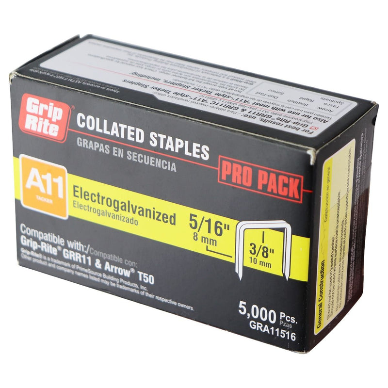 Grip Rite Collated Staples A11 Electrogalvanized (5/16-in x 3/8-in) 5000 pcs - PrimeSource - Simple Cell Shop, Free shipping from Maryland!