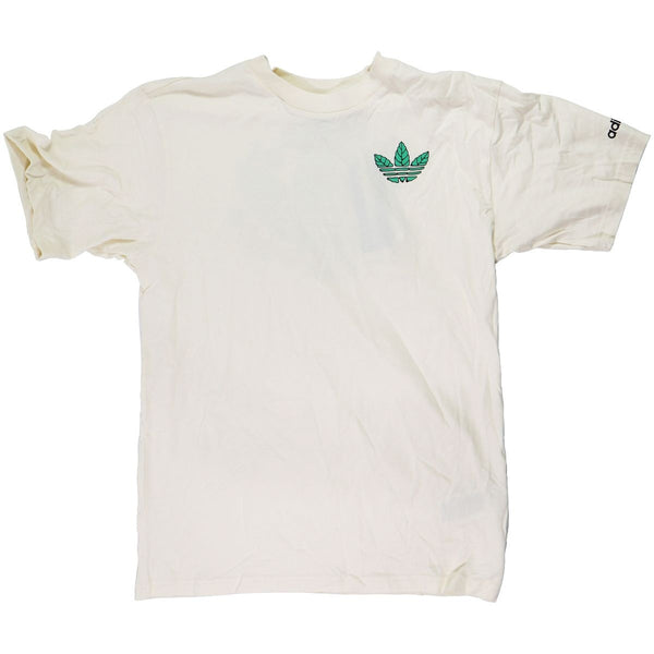 adidas Originals Trefoil Leaves Logo T-Shirt for Men - Cream / Green (Size: S) - Adidas - Simple Cell Shop, Free shipping from Maryland!