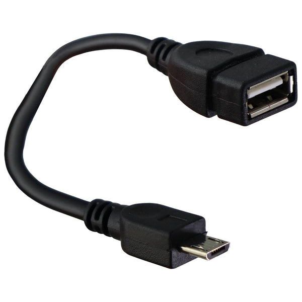 Female USB-A to Micro-USB Short Connector/Adapter Cable - Black - Unbranded - Simple Cell Shop, Free shipping from Maryland!