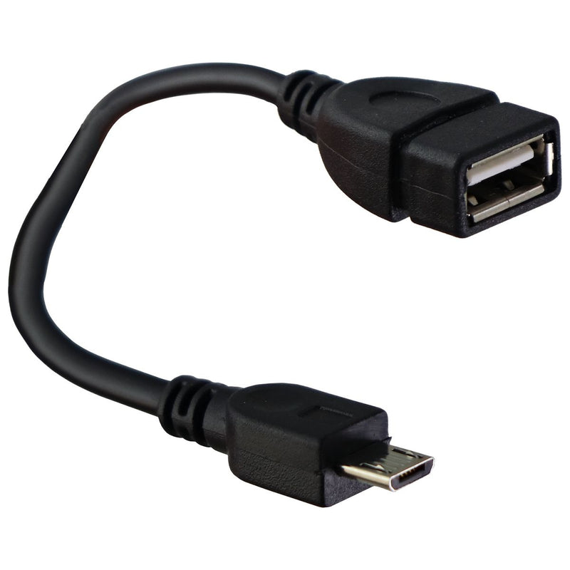 Female USB-A to Micro-USB Short Connector/Adapter Cable - Black - Unbranded - Simple Cell Shop, Free shipping from Maryland!
