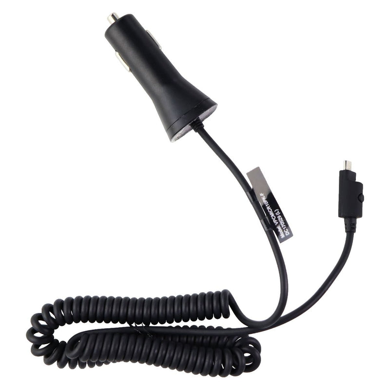 Verizon Xentris (Micro-USB) Coiled Cable Car Charger with LED Light - Black - Xentris - Simple Cell Shop, Free shipping from Maryland!
