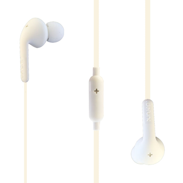 Defunc + Music Wired 3.5mm Earbuds with In-line Microphone/Remote - White - Defunc - Simple Cell Shop, Free shipping from Maryland!