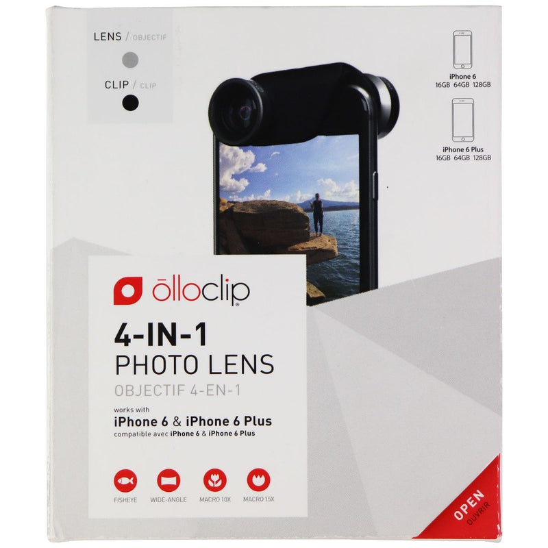 Olloclip 4-in-1 Photo Lens for iPhone 6s and 6s Plus - Silver Lens / Black Clip - Olloclip - Simple Cell Shop, Free shipping from Maryland!