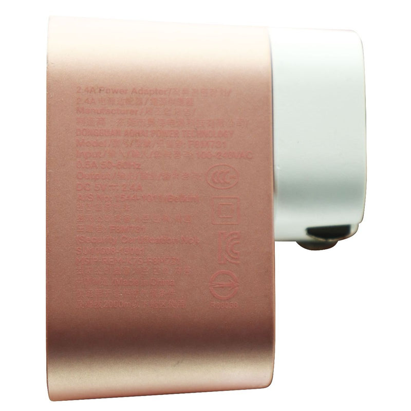 Belkin Mixit USB Wall Charger 2.4 Amp / 12 Watt - Rose Gold / Pink / White - Belkin - Simple Cell Shop, Free shipping from Maryland!