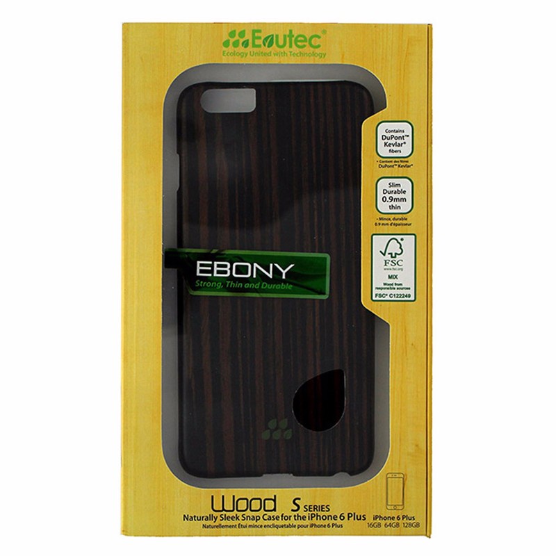 Evutec Wood Series Ebony Case for iPhone 6 Plus 5.5 - Brown - Evutec - Simple Cell Shop, Free shipping from Maryland!