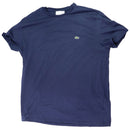 Lacoste Mens Crew Neck Pima Cotton T-shirt - Navy Blue, X-Large US