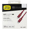 OtterBox (3.3-Ft) Fast Charge USB-C to 8-Pin Cable for iPhone/iPad - Red - OtterBox - Simple Cell Shop, Free shipping from Maryland!
