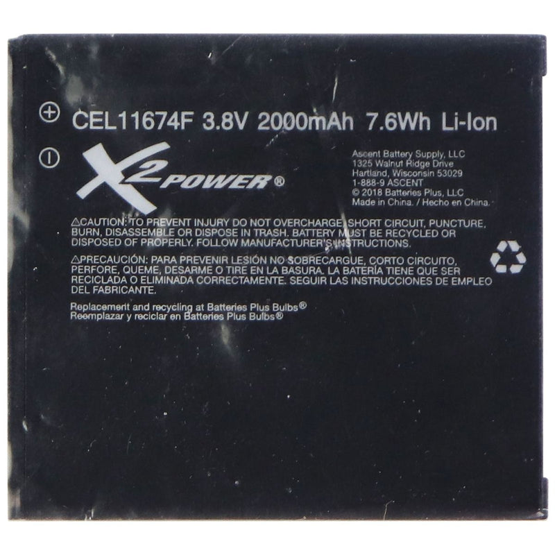X2 Power Rechargeable Li-Ion Battery 2000mAh (CEL11674F) - X2Power - Simple Cell Shop, Free shipping from Maryland!