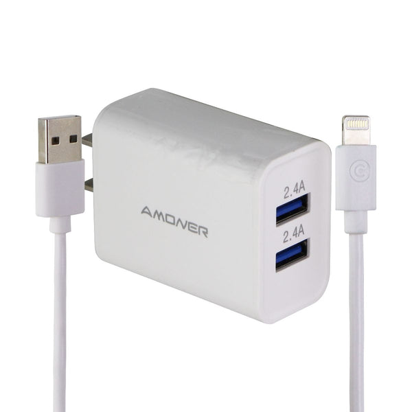 Universal (4.8A) Dual USB Wall Charger/Adapter with USB Cable for iPhone/iPad - Unbranded - Simple Cell Shop, Free shipping from Maryland!